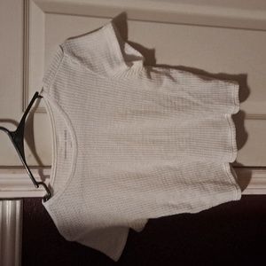 American eagle waffle knit crop top